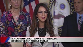 Rep. Boebert says she wont run in special election for Bucks seat