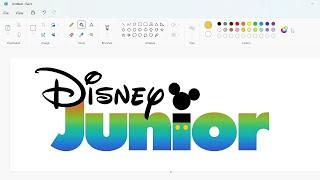 How to draw a colorful Disney Junior logo using MS Paint  How to draw on your computer