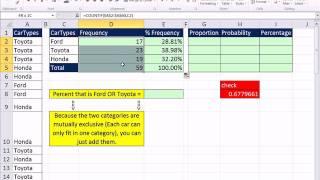 Excel 2010 Statistics 09 Proportions Probabilities and Percentages Formulas and Formatting
