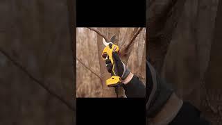 #electricpruningshears pru36 cordless electric pruning shear in yellow color cutting video