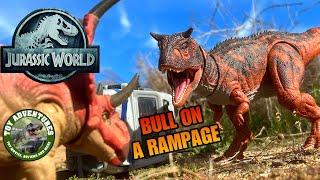 CARNOTAURUS on a Rampage Jurassic World Toy Movie #jurassicworld #toys #dinosaur