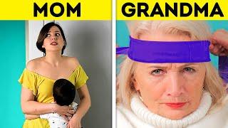 MOM VS. GRANDMA  Funny Situations And Awkward Moments With Relatives