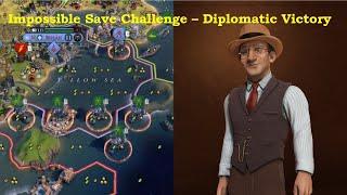 Civilization VI Impossible Save Challenge - Diplomatic Victory