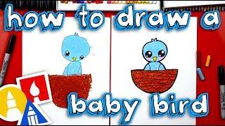 How To Draw Baby Bird WITH SHAPES for young artists