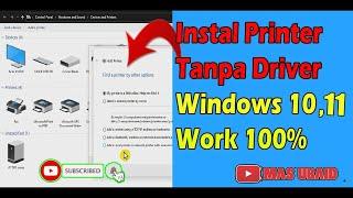 Instal Printer Tanpa Driver di Semua Windows - WIndows 10 11  8 7 - Berhasil Work 100%