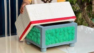 Cement And Styrofoam Box - How To Casting Cement Flower Pot Simple And Beautiful