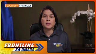 VP Sara Duterte ipinagtanggol si Quiboloy  Frontline sa Umaga