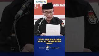 SAH Hasil Perolehan Suara Calon Presiden 2024 #SHORTS