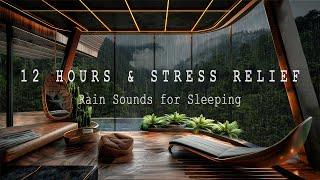 12 Hours Relaxing Music for Stress Relief Deep Sleep - Peaceful Piano & Rain Sounds for Sleeping
