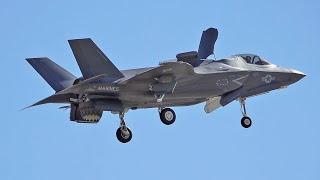  Impressive Vertical Landing Lockheed Martin F-35B Lightning II F-35A & King Air 200 at MCAS Yuma