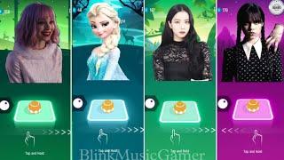 EMMA MYERS vs LISA vs WEDNESDAY ADDAMS vs ELSA FROZEN  Tiles Hop EDM RUSH