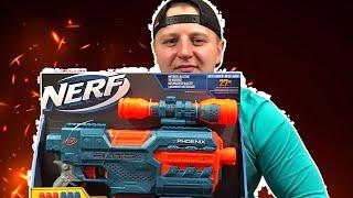 ОБЗОР НЁРФ Nerf Elite 2.0 Phoenix CS-6 Распаковка тестовая стрельба Нёрф обзоры на русском 