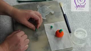 How To Make A Polymer Clay Pumpkin  Air Drying Clay  Spiral Crafts