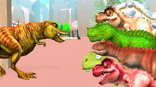 DINOSAUR PARK 4 TYRANNOSAURUS REX VS CARNOTAURUS CRETACEOUS GIGANOTOSAURUS - DINOKINGGAMES 230601