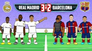 REAL MADRID 3 - 2 FC BARCELONA Goals Highlights Goal-line 2024 El Clasico Vinicius Bellingham