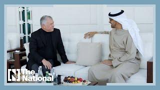 President Sheikh Mohamed welcomes King Abdullah to Abu Dhabi