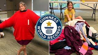 World Record Most jumpers worn at once  Guinness World Records