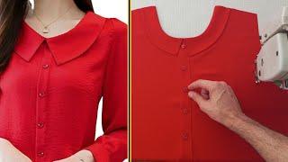 ️ Easy Way to Beautiful Neck Design Cutting and Sewing  Sewing hacks to beginners ️ Tailor Nour