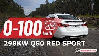 2018 Infiniti Q50 Red Sport 3.0t 0-100kmh & engine sound