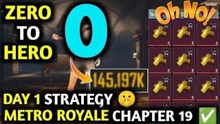 Metro Royale Zero To Hero  Day 1 Strategy Get Rich Fast  Metro Royale Chapter 19