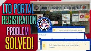 LTO DRIVERS LICENSE YOU HAVE ENTERED HAS BEEN REGISTERED  LTO PORTAL REGISTRATION PROBLEM SOLVED