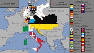 The Austro - Prussian War with Flags Every Day