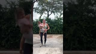 Side Lunges holding Child for extra weight