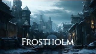 Cold Winter Fantasy Town Ambience and Music  Frostholm - cold northern town #ambientmusic