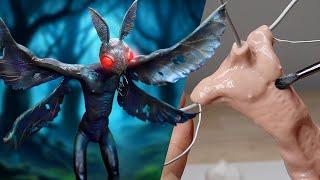 I Made MOTHMAN Cryptid Sculpting & Storytime  Polymer Clay Timelapse Tutorial