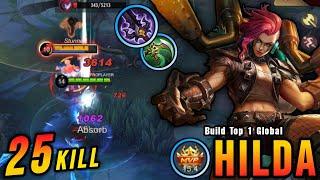 25 Kills Hilda with Demon Hunter Sword is Broken - Build Top 1 Global Hilda  MLBB