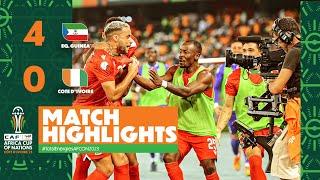 HIGHLIGHTS  Equatorial Guinea  Côte dIvoire #TotalEnergiesAFCON2023 - MD3 Group A