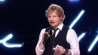 Ed Sheeran Wins MasterCard Album Of The Year  BRIT Awards 2015