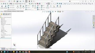 How to design staircase in solidworks