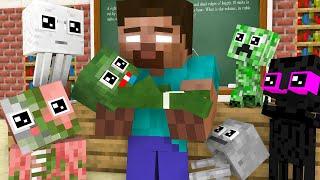 Monster School  Herobrine & Monsters - Minecraft Animation