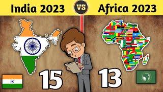 India VS Africa comparison 2023-India Vs 54 Countries of Africa-Youthpahadi Country vs Continent