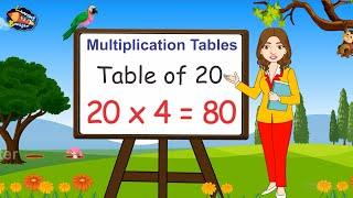 Table of 20  Times tables  Multiplication tables  20 ka pahada  Learning Booster  Maths tables