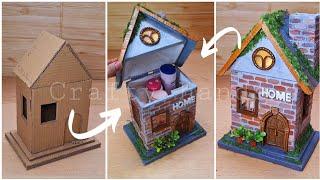 This is so amazing cardboard house uncover the amazing secret at the end  Crafty hands