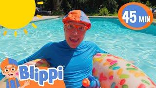 Summer Fun Day with Blippi  Outside Activities for Families  Educational Videos for Kids