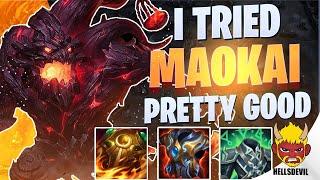 WILD RIFT  I Tried Maokai And He Is Pretty Good  Challenger Maokai Gameplay  Guide & Build