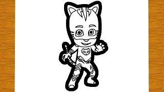 HOW TO DRAW CATBOY FROM PJ MASK  Easy drawings