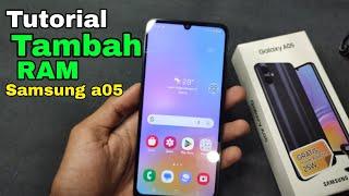 cara aktifkan RAM tambahan di hp Samsung a05 a05s  cara menambah Ram di hp Samsung a05