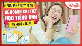 Lên Kế Hoạch 1 NĂM GIỎI TIẾNG ANH  15 phút mỗi ngày365 ngày  VyVocab Ep.104