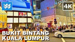 4K Bukit Bintang City Centre NIGHTLIFE in Kuala Lumpur Malaysia  Walking Tour Vlog Travel Guide