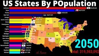 Most Populated state in the USA  Population of USA  US States Population 