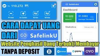 Cara Mendapatkan Uang Di SafelinkU  Website Penghasil Uang 2022 Terbukti Membayar