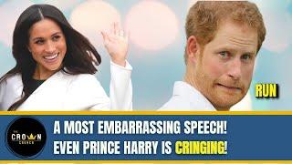 Embarrassing speech from Meghan Markle Watch Prince Harry squirming