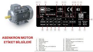 Asenkron motor etiket bilgileri