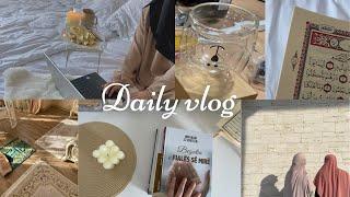 DAILY VLOG I Life of a muslimah - islamic studies free day cooking spending time alone.