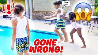 CALI PUSHED MASON IN THE POOL *PRANK Gone Wrong*