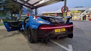 Bugatti Chiron Pur Sport - Engine start up and revving sounds. France. A43.